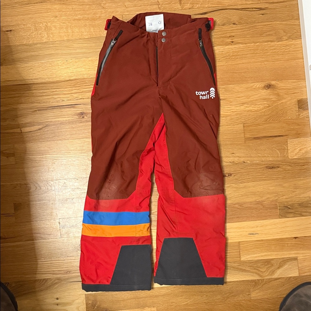 Kids' Red and Brown Snow/Ski Pants